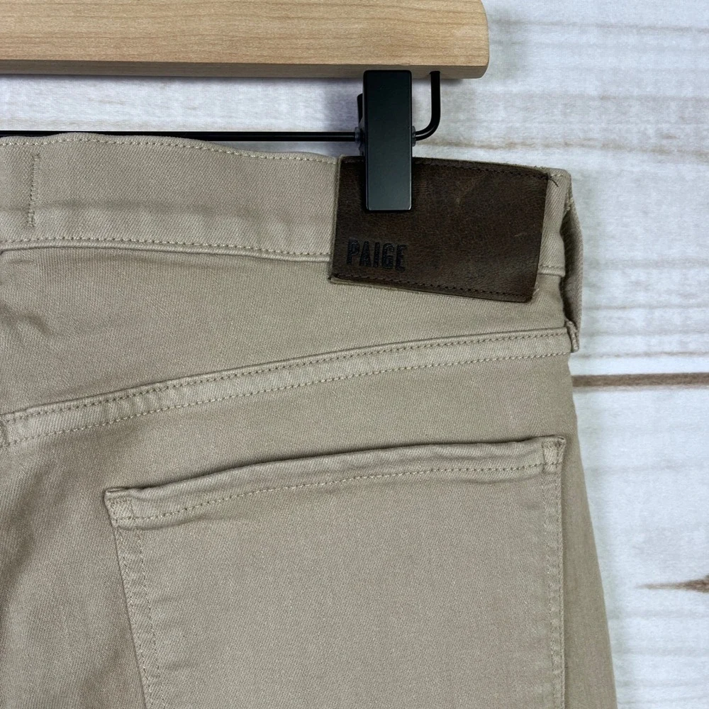 Paige Federal Slim Straight‎ Leg Pants Mens 31x29 Tan Khaki Stretch Twill